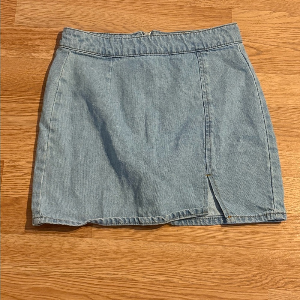 Forever 21 Skirt Womens Size S Denim Jean Mini Light Wash